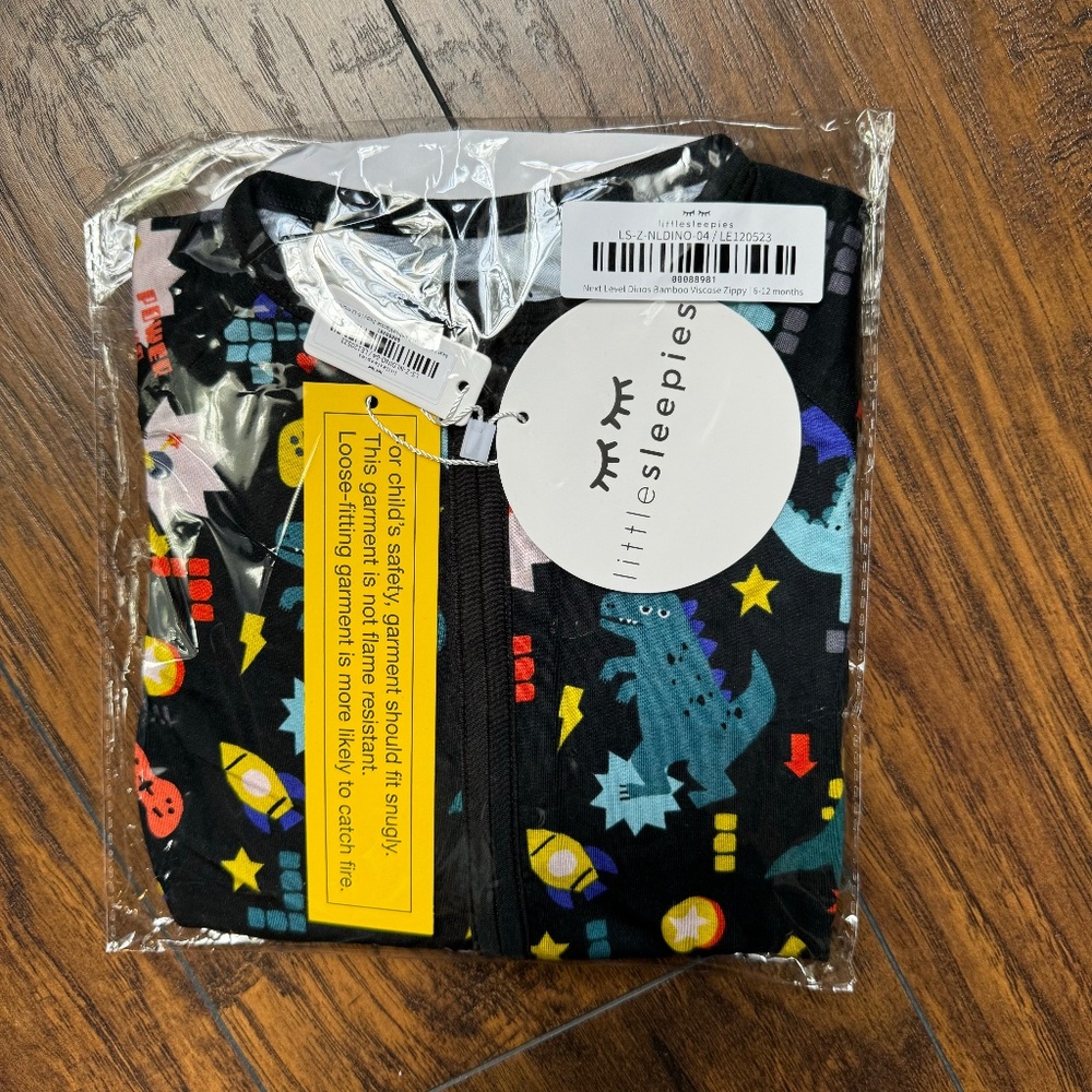 Little Sleepies Next Level Dinos Zippy 6-12 months NIB